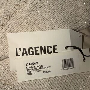 L'AGENCE SYLVIA COLLARD JACKET SIZE 6